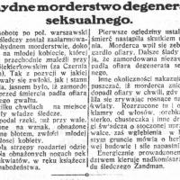 Ohydne morderstwo, 1923