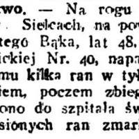 Zabójstwo na Sieleckiej, 1923