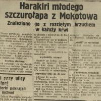 Harakiri szczurołapa Harakiri szczurołapa, 1923