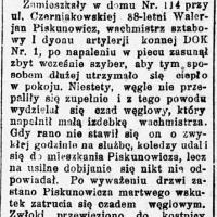 Śmiertelne zaczadzenie Śmiertelne zaczadzenie, 1923