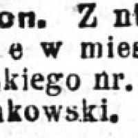 Z niewiadomej przyczyny, 1924