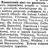 Rozszerzenie sieci rur, 1924