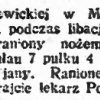 Ułan raniony, 1924