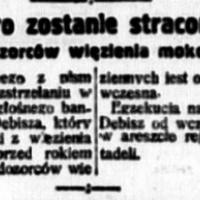 Wiadomość o rozstrzelaniu przedwczesna, 1924