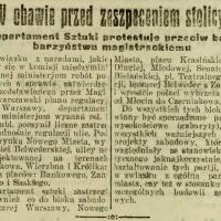 Magistrackie barbarzyństwo. Plan regulacyjny. 1924.