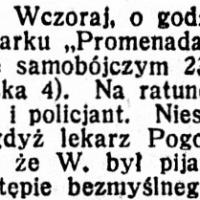 Skok do sadzawki, 1924