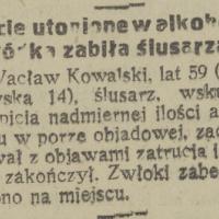 Wódka zabiła ślusarza, 1924