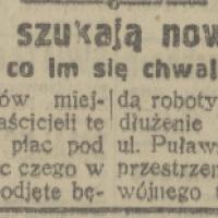 Tramwaje szukają miejsca pod pętlicę. 1924