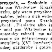 Niemiła przygoda, 1924
