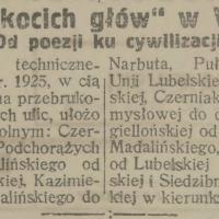 Koniec kocich głów, 1925