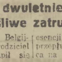 Nieszczęśliwe zatrucie, 1925