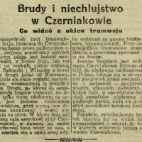 Brudy i niechlujstwo, 1925