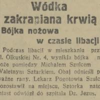 Wódka i krew, 1925