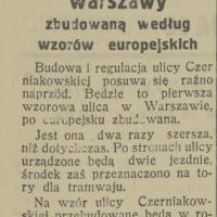 Czerniakowska po europejsku, 1925