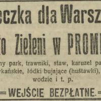 Święto zieleni. Prk Promenada. 1925.