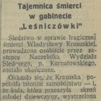 Tajemnica śmierci, 1925