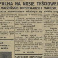 Palma na nosie, 1925