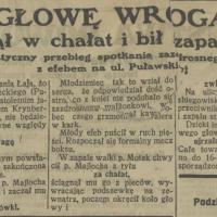 Głowę wroga, 1925