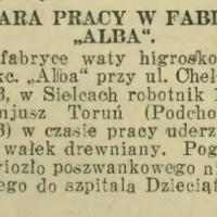 Ofiara pracy, 1925