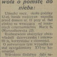 Ohydny gwałt, 1925