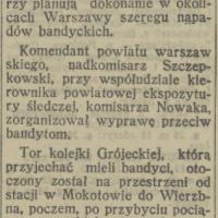 Zatrzymanie opryszków, 1925