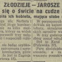 Złodzieje jarosze, 1925