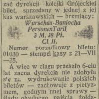 Nach Baniocha, 1925