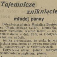 Zniknięcie młodej panny, 1925