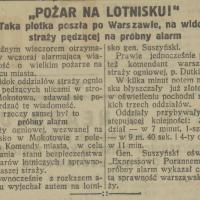 Próbny alarm, 1925