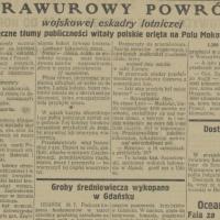 Brawurowy powrót, 1925