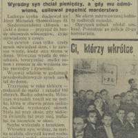 Z siekierą na matkę, 1925