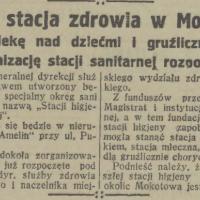 Stacja zdrowia, 1925
