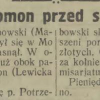 Salomon przed sądem, 1925