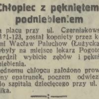 Kopnięty przez konia, 1925
