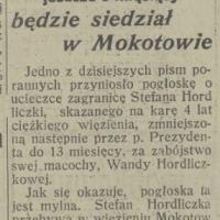 Hordliczka siedzi, 1925