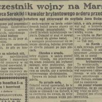 Uczestnik wojny na Marsie. 1925