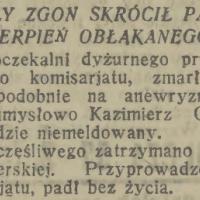 Nagły zgon, 1925