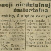 Zabójstwo po libacji, 1925