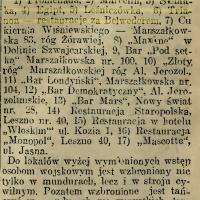 Lokale zakazane, 1925