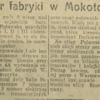 Pożar w fabryce posadzek, 1925