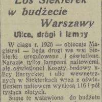 Los Siekierek w budżecie