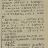 Wyłamał kraty i skoczył, 1925