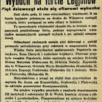 Wybuch na forcie Legjonów, 1926