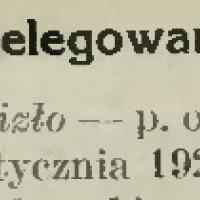 P. Oślizło delegowany, 1926