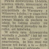 Kochany tramwaju, 1926