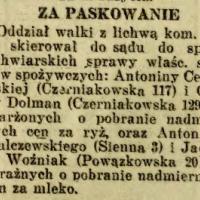 Za paskowanie, 1926