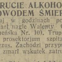 Zatrucie alkoholem, 1926