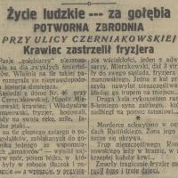 Życie za gołębia, 1926