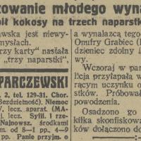 Wynalazca hazardu, 1926
