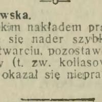 Szosa zepsuta, 1926